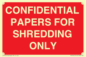 CONFIDENTIAL PAPERS FOR SHREDDING ONLY